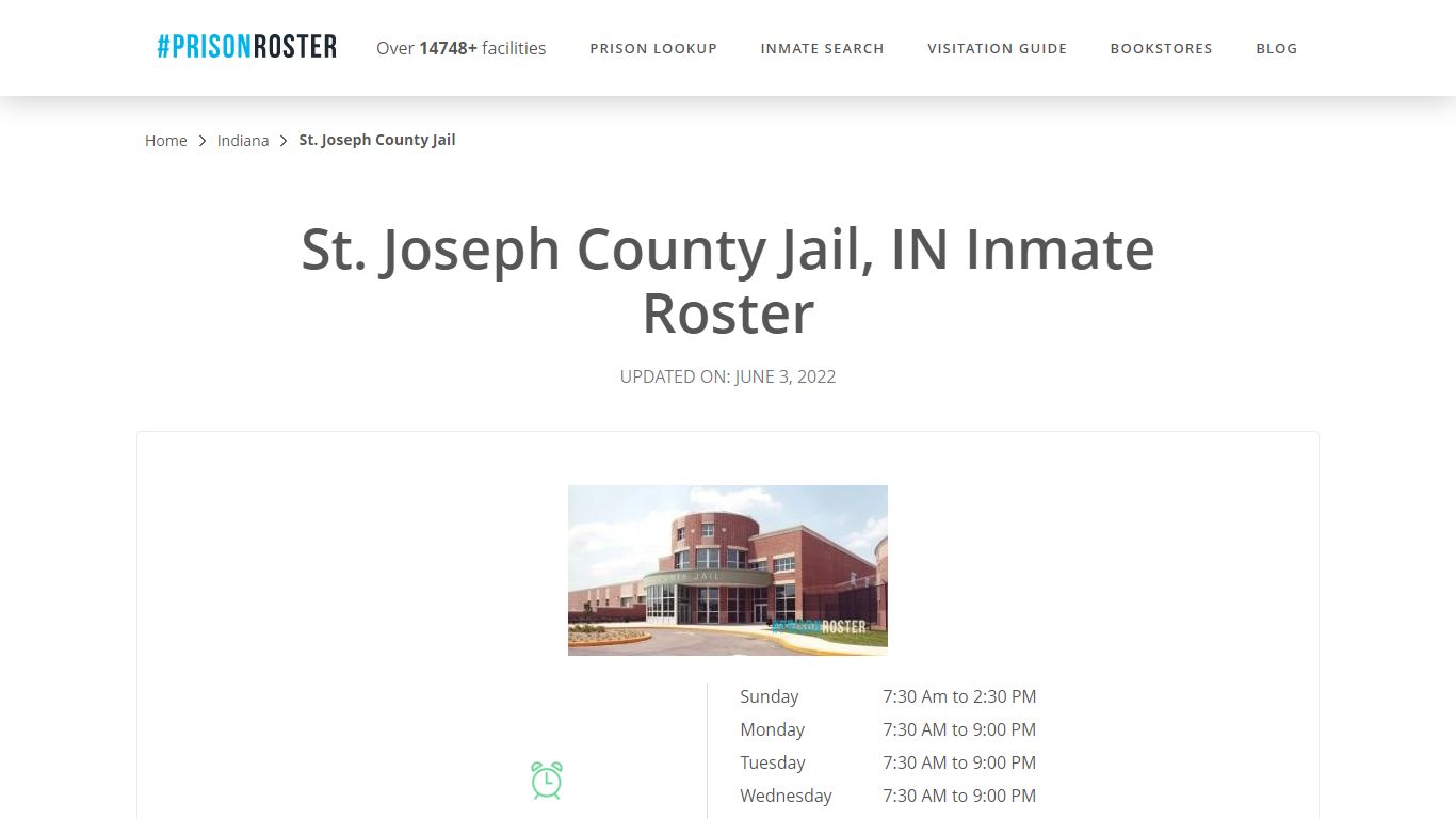 St. Joseph County Jail, IN Inmate Roster - Prisonroster